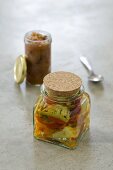 Achards (vegetables pickled in vinegar) and chutney
