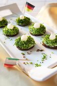 Pumpernickel with chives (football theme)