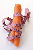 Carrots with tape measure