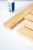 Making a wooden folding table (constructing tabletop with wooden dowels)