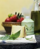 Basil, Parmesan, tomatoes and olive oil