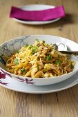 Linguine with crabmeat, chilli and parsley
