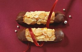 Marzipan fingers with chocolate-dipped ends