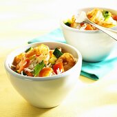 Rice with prawns and vegetables