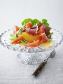 Peach and tomato salad