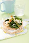 Greek spinach with spring onions and sheep's cheese
