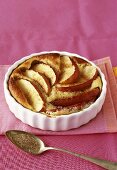 Apple clafoutis with cinnamon sugar