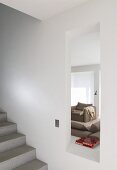 Sitting room and staircase in an architect-designed house (detail)