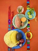 Various ingredients for Mexican dishes