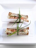 Smoked trout and cucumber sandwiches
