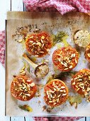 Baked tomatoes with pine nuts