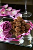 Chocolate truffles, close-up