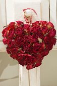 Dried rose heart on door knob