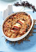 Aubergine and mozzarella bake