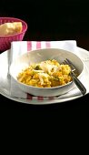 Pumpkin risotto with Parmesan, sage and pine nuts