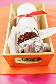Chocolate salami to give as a gift