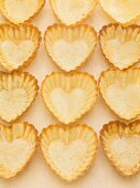 Heart-shaped pastry shells