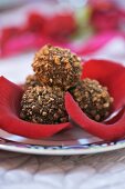 Chocolate truffles for Valentine's Day
