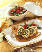 Turkey roll with green bean stuffing