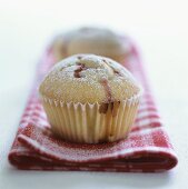 Two strawberry muffins