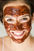 Woman with chocolate face mask