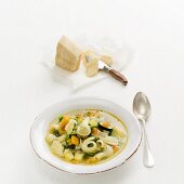 Minestrone alla parmigiana (vegetable soup from Parma, Italy)