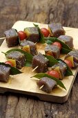 Tuna kebabs for grilling