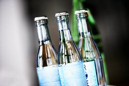 Three bottles of mineral water