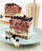 Blueberry ice cream cake