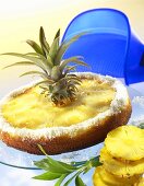 Pineapple cake with grated coconut