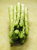 A bundle of green asparagus