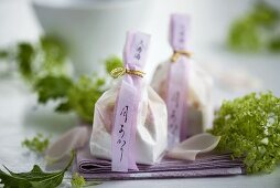Kaichuu shiruko bags (hot, sweet winter soup from Japan)