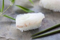 Nigiri sushi with 'tai' (sea bream), Japan