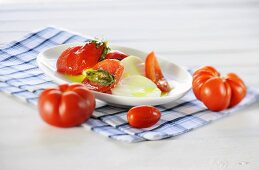 Tomatoes with mozzarella