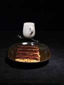 Coffee slices with ganache