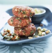 Fish cakes with cucumber salsa