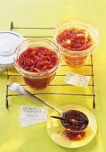 Two different rhubarb jams