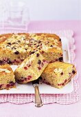Blueberry, redcurrant and nut cake