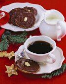 Almond Lebkuchen and a cup of coffee