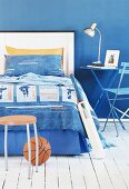 Blaues Schlafzimmer