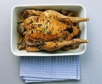 Roast chicken with shallots and lemon thyme