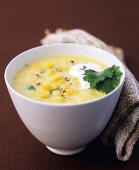 Sweetcorn soup with chilli