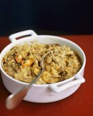 Cep risotto with roasted garlic and Fontina cheese