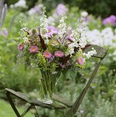 Vase of summer flowers