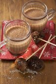 Hot chocolate and chocolate lollies