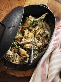 Rabbit in sorrel sauce