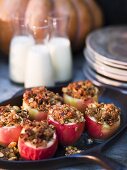 Baked apples filled with nuts