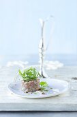 Veal tatar with fennel and basil oil