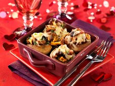 Baked, stuffed mushrooms (Galipette)