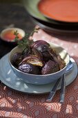 Roasted beetroot with red onions